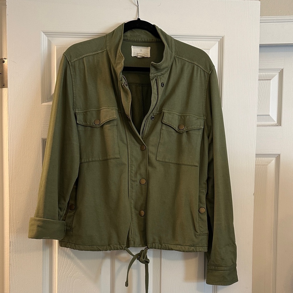 Caslon Utility Jacket in Army Green